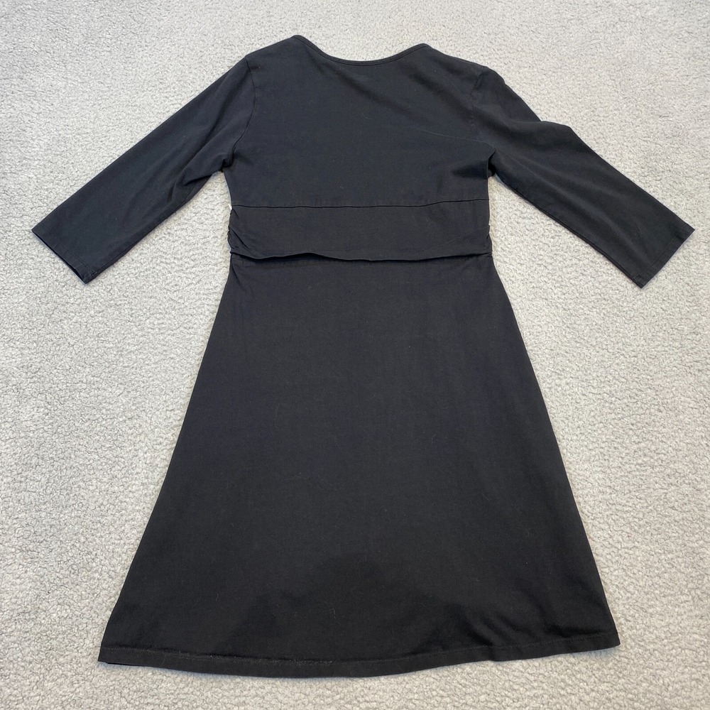 Patagonia Dress Women's Large Margot Black Knit Organic Cotton Blend Stretch - Picture 3 of 8